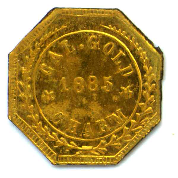 1852 California Gold Token Gem BU fractional brass coin//counter//charm Wreath 4